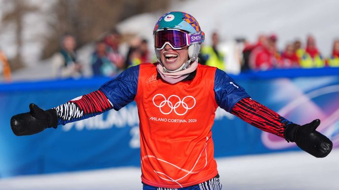 Eva Adamczyková slaví olympijské stříbro Eva Adamczyková slaví olympijské stříbro