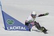 Ester Ledecká na trati v kvalifikaci paralelního obřího slalomu