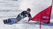 Ester Ledecká v závodě SP ve snowboardingu