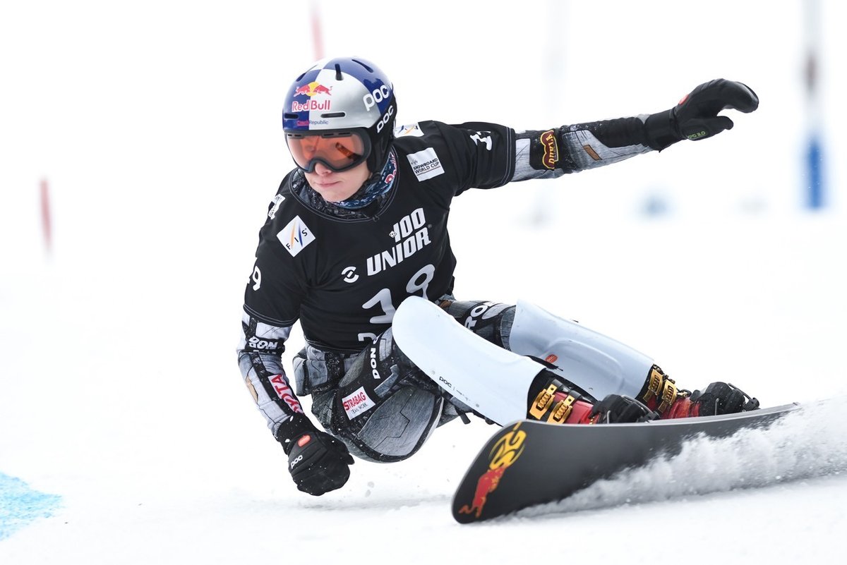 Ester Ledecká na snowboardu (ilustrační foto)