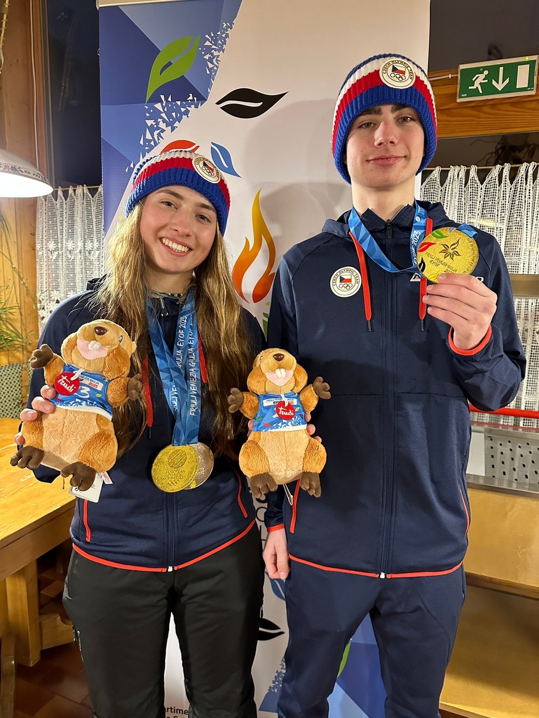Snowboardisté Adéla Keclíková a Kryštof Minárik ovládli paralelní obří slalom na Evropském zimním olympijském festivalu mládeže