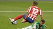 Atlético hrálo velkou část zápasu s Betisem o deseti