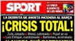 Titulní strana španělského deníku Sport