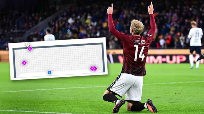 Jak pálil Brunes: málo doteků a svižná levačka. Čtyři góly a xG menší než jedna Jak pálil Brunes: málo doteků a svižná levačka. Čtyři góly a xG menší než jedna