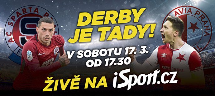 Derby Sparta - Slavia sledujte na iSport.cz