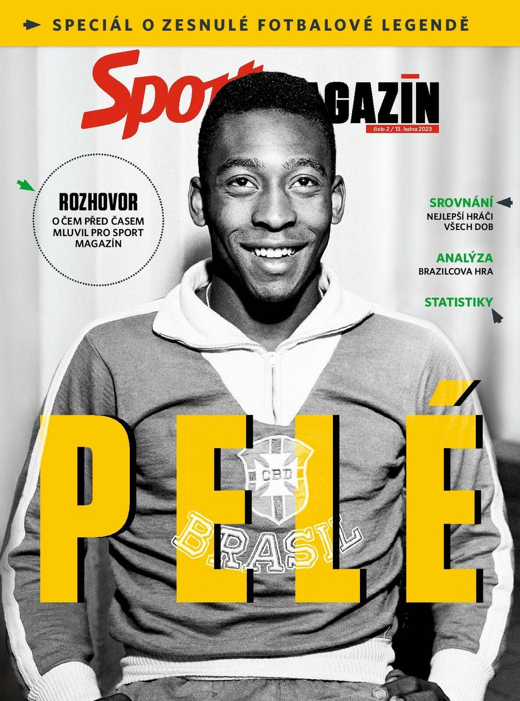 Speciální Sport Magazín o legendárním fotbalistovi Pelém