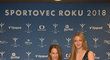 Tenistky Barbora Strýcová s Petrou Kvitovou na vyhlašování ankety Sportovec roku