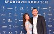 Judista Lukáš Krpálek s manželkou na vyhlašování ankety Sportovec roku 2018