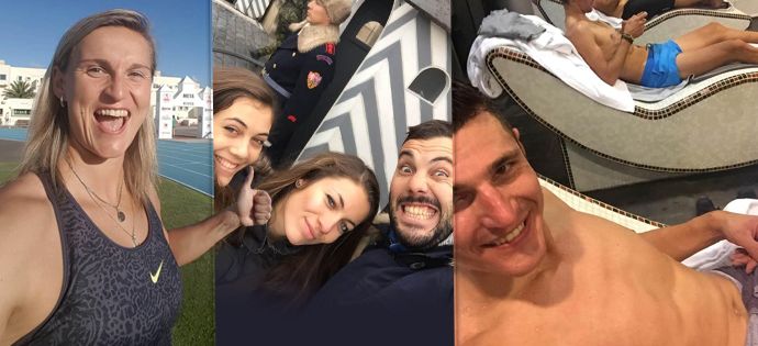 Selfie před vyhlášením Sportovce roku poslali Barbora Špotáková, Josef Dostál a Jaroslav Kulhavý