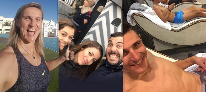 Selfie před vyhlášením Sportovce roku poslali Barbora Špotáková, Josef Dostál a Jaroslav Kulhavý