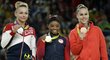 Medailistky s vítěznou Simone Bilesovou uprostřed