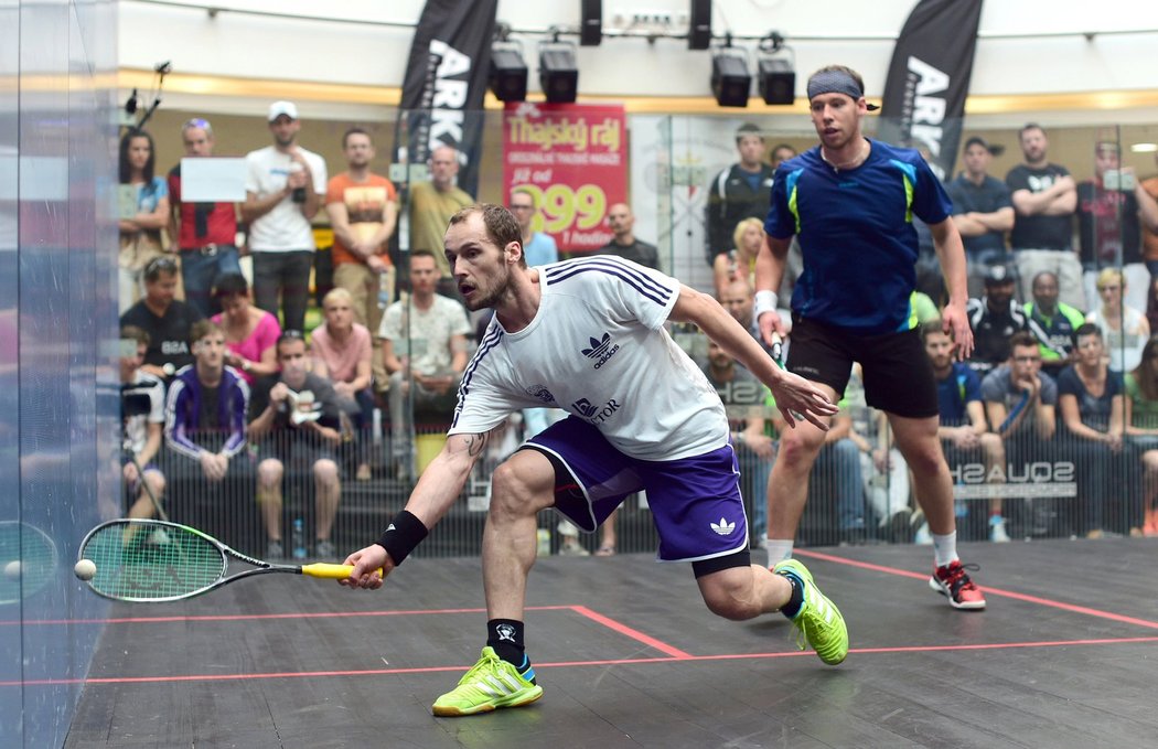 Francouz Grégory Gaultier předváděl fanouškům, jak může být squash krásný.