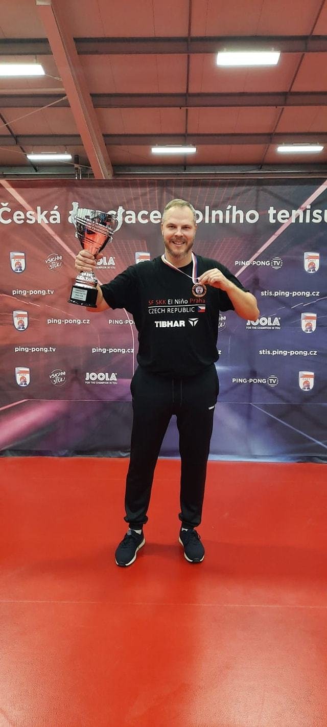 Stolní tenista Jiří Vráblík se stal mistrem ČR