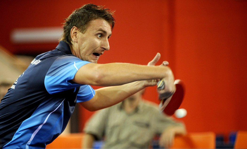 Stolní tenista Dmitrij Prokopcov je v současnosti nejlepším českým stolním tenistou