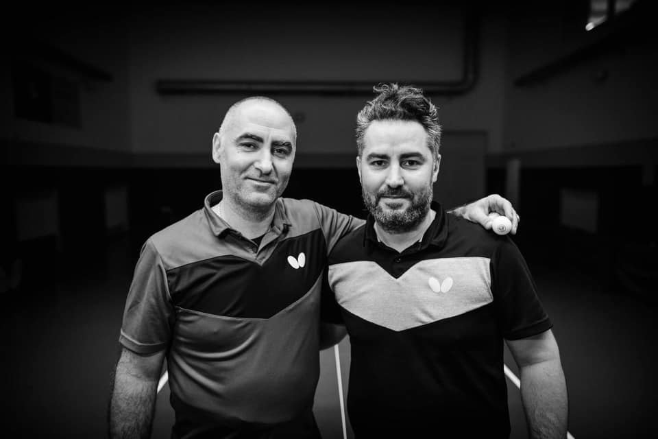 Do hudebního projektu Let´s Play! propagující stolní tenis se zapojil i historicky nejúspěšnější český hráč Petr Korbel (vlevo)