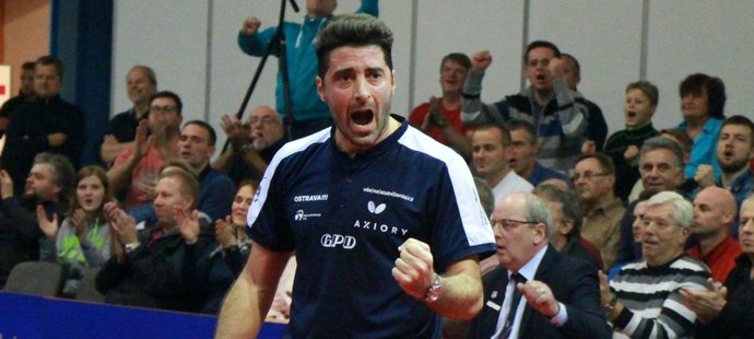 Panagiotis Gionis přispěl bodem k senzačnímu vítězství stolních tenistů TTC Ostrava v Lize mistrů nad německým Ochsenhausenem 3:0