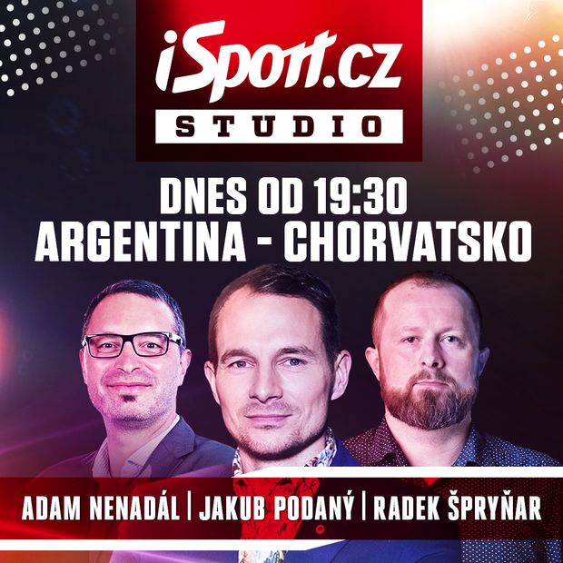 Sledujte Studio iSport.cz k semifinále MS Argentina - Chorvatsko Sledujte Studio iSport.cz k semifinále MS Argentina - Chorvatsko