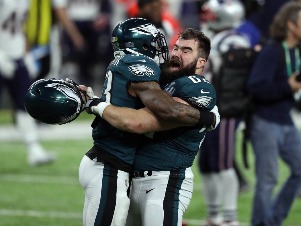 Radost hráčů Philadelphie Eagles z prvního Super Bowlu byla obrovská