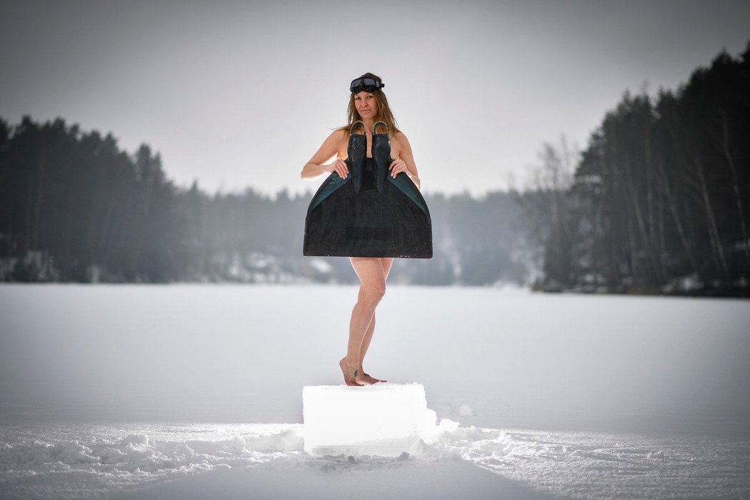 Johanna Nordblad miluje ice diving.