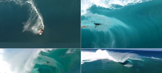 Surfař Nicolla Porcella se na Tahiti potkal s neuvěřitelnou vlnou. Přežil.
