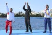 Medailová radost třech nejrychlejších skifařů na OH v Riu