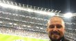 Reportér O2 TV Sport David Sobišek při zápase Plzně na Realu Madrid