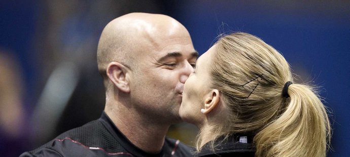 HVězdný tenisový pár Andre Aggasi - Steffi Grafová