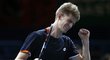 Kevin Anderson, tenista z JAR, v zápase s Tomášem Berdychem