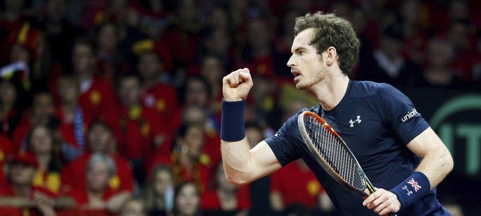 Andy Murray předvedl proti Belgii výborné výkony.