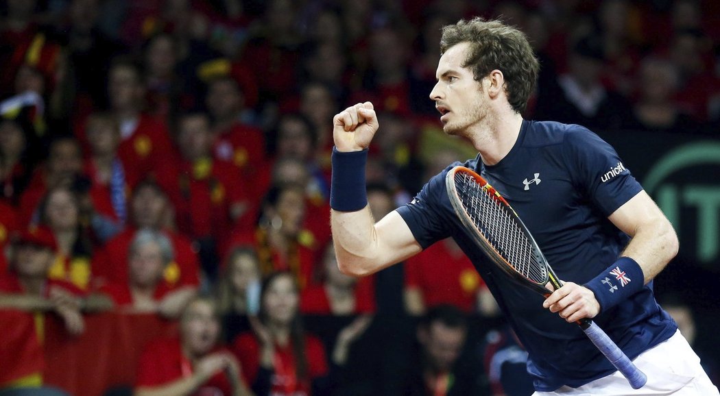 Andy Murray předvedl proti Belgii výborné výkony.