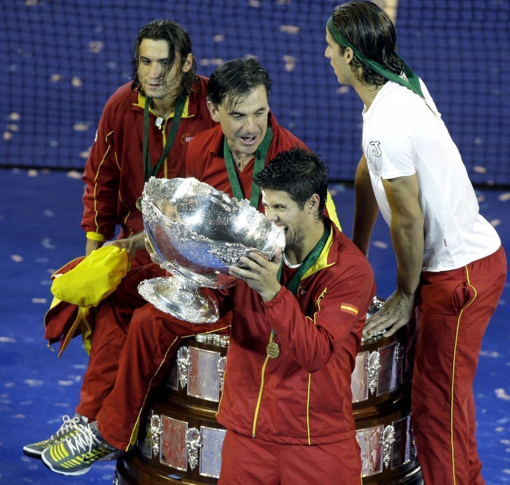 Potřetí v histori se Španělé radují ze zisku Davisova poháru