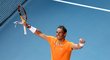 Rafael Nadal slaví výhru v 1. kole Australian Open