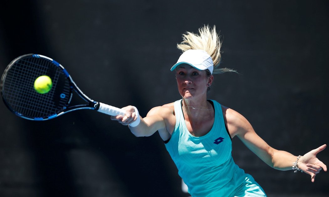 Česká tenistka Denisa Allertová v utkání 3. kola Australian Open