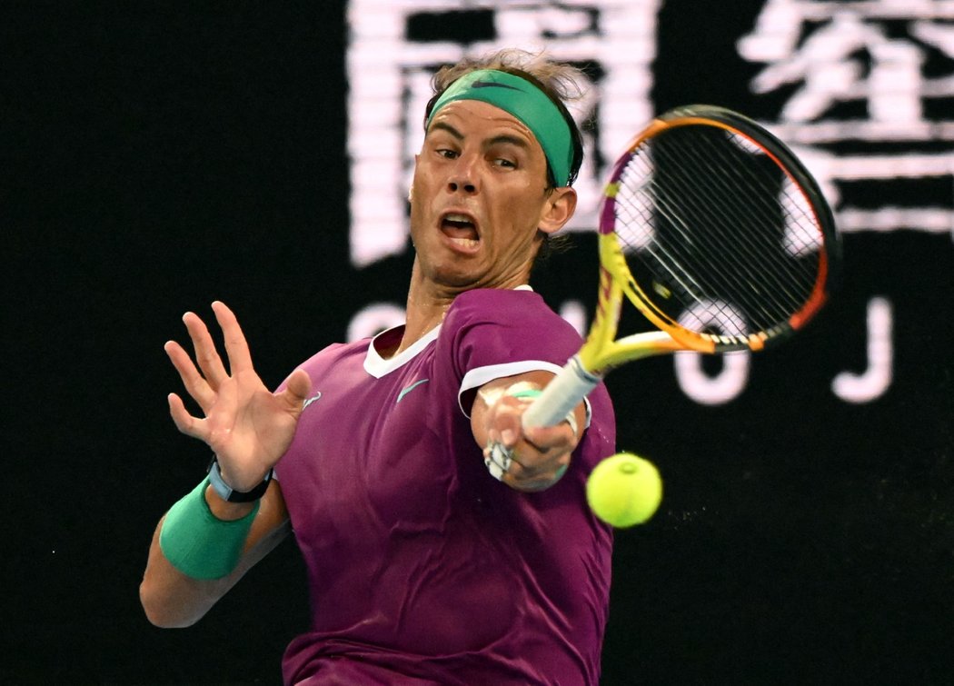 Rafael Nadal během finále Australian Open