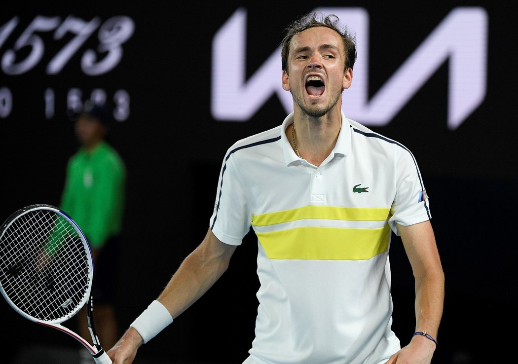 Daniil Medveděv na letošním Australian Open