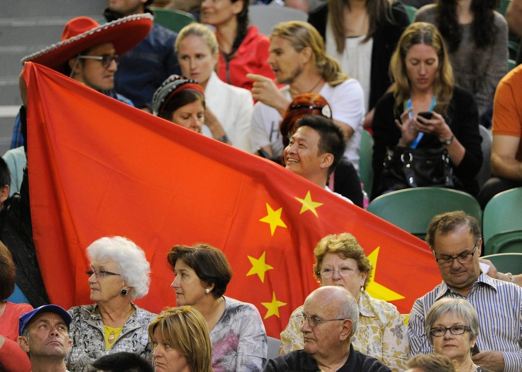 Čínská tenistka měla v publiku řadu fanoušků