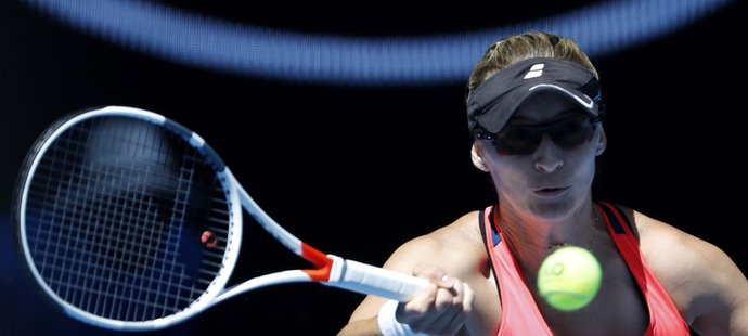 Mirjana Lučičová-Baroniová v utkání s Karolínou Plíškovou na Australian Open