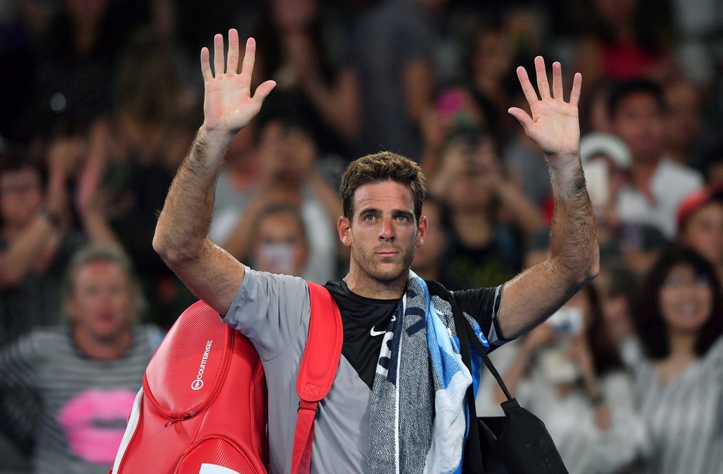 Juan Martin Del Potro se loučí s fanoušky po prohře s Tomášem Berdychem ve 3. kole Australian Open