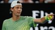 Tomáš Berdych debatuje s rozhodčím během čtvrtfinále Australian Open proti Rogeru Federerovi