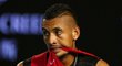 Australský tenista Nick Kyrgios v utkání s Tomášem Berdychem