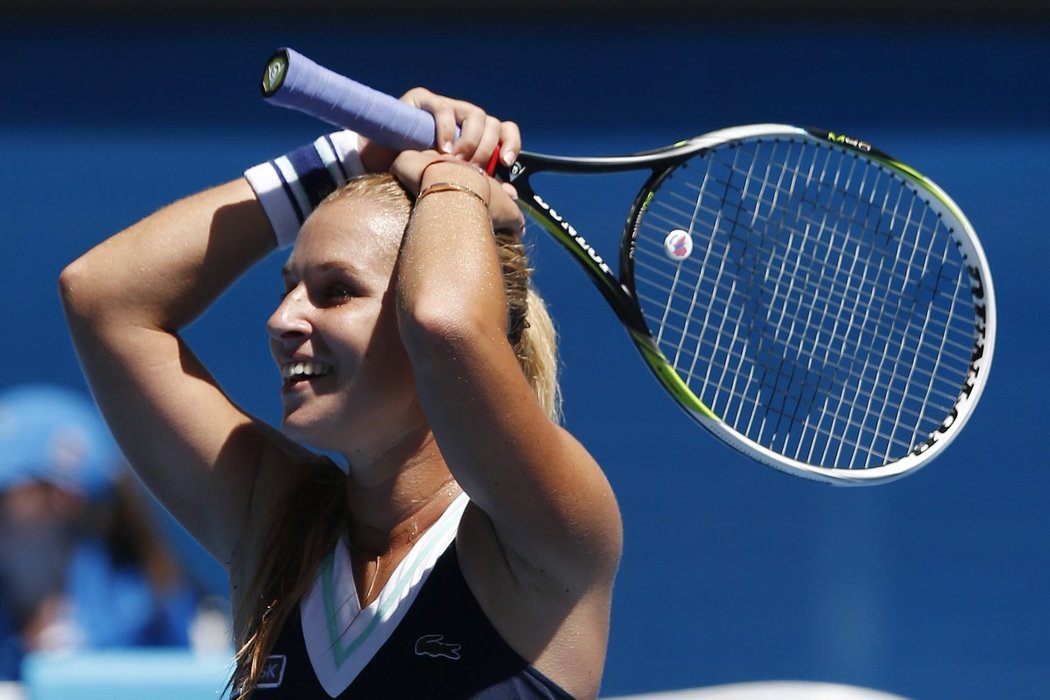 Nevěřím! Cibulková krátce poté, co ve čtvrtfinále Australian Open vyřadila Rumunku Halepovou