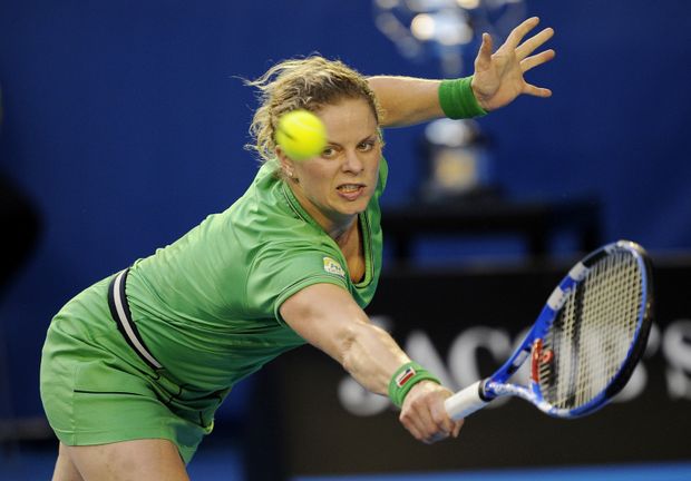 Kim Clijstersová v akci ve finále Australian Open Kim Clijstersová v akci ve finále Australian Open