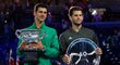 Finalisté Australian Open, vítěz Novak Djokovič a poražený Dominic Thiem