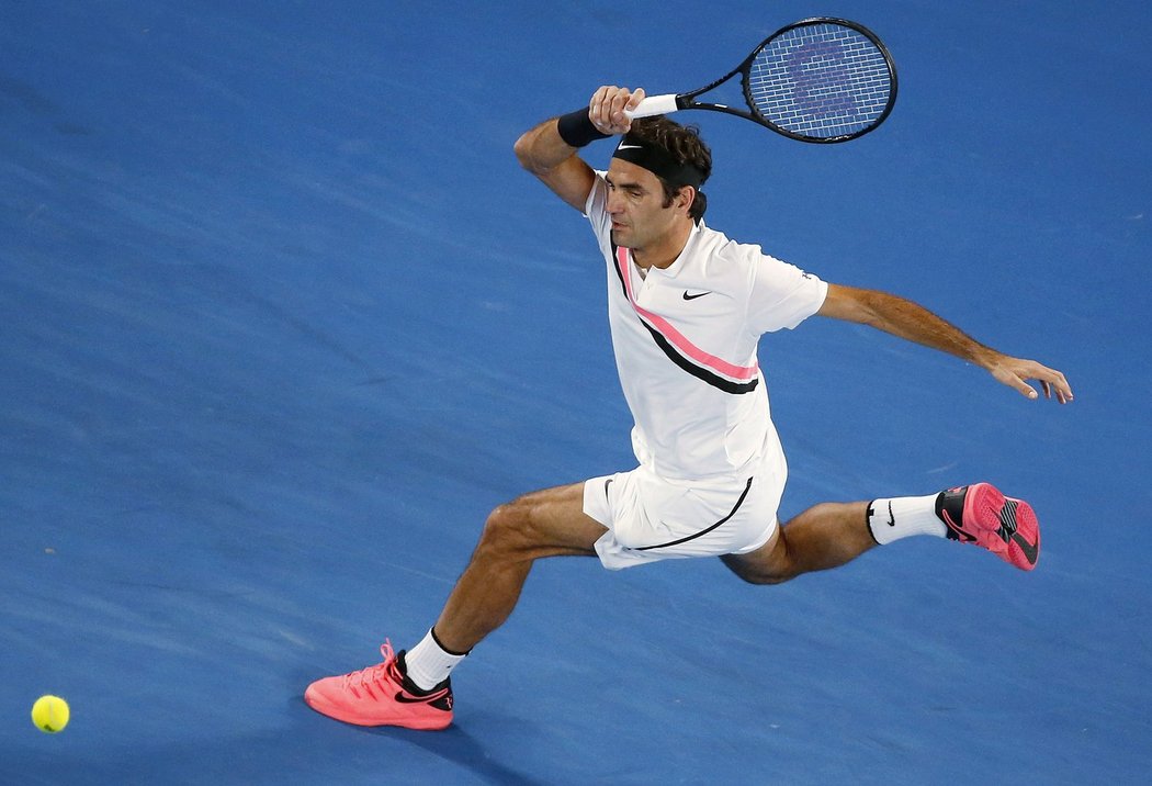 Roger Federer první set jednoznačně ovládl