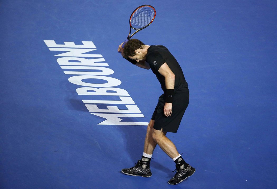 Andy Murray dal v prvním setu finále několikrát průchod svým emocím