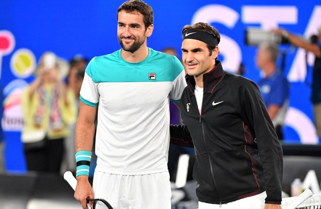 Finalisté mužské dvouhry na Australian Open - Marin Čilič a Roger Federer