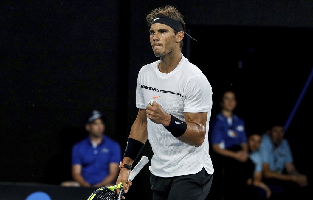 Rafael Nadal během finále Australian Open