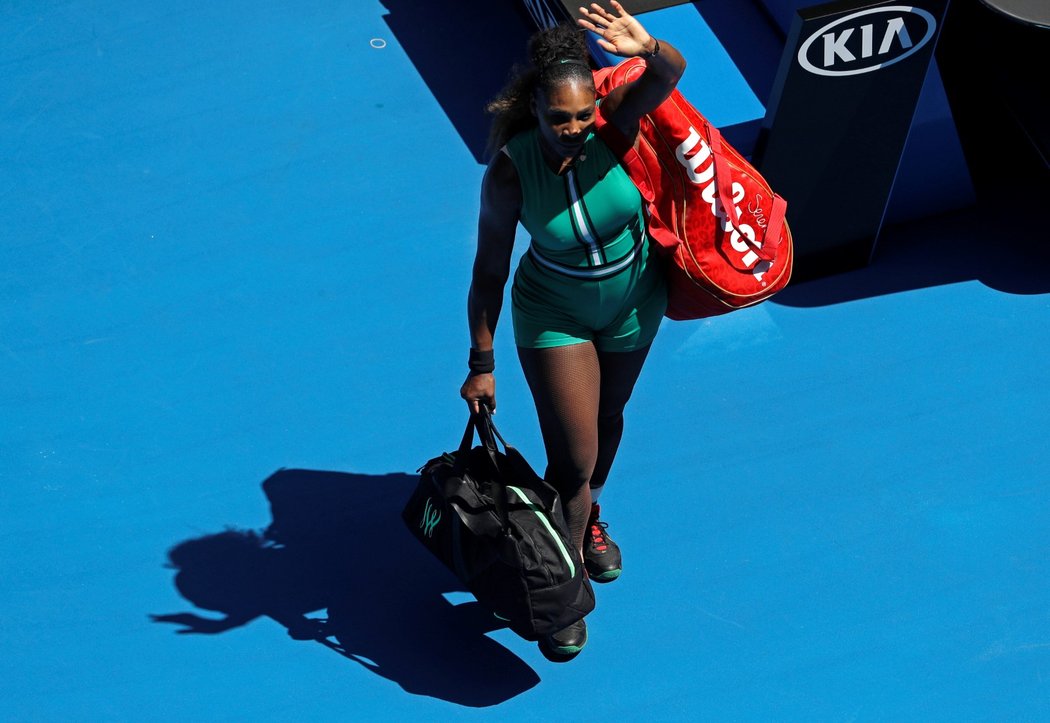 Serena Williamsová se loučí s diváky v Melbourne, Australian pro ni letos končí ve čtvrtfinále