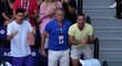 Radek Štěpánek během osmifinále Australian Open bouřil v lóži Sebastiana Kordy