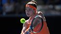 Karolína Muchová během osmifinále Australian Open proti Coco Gauffové